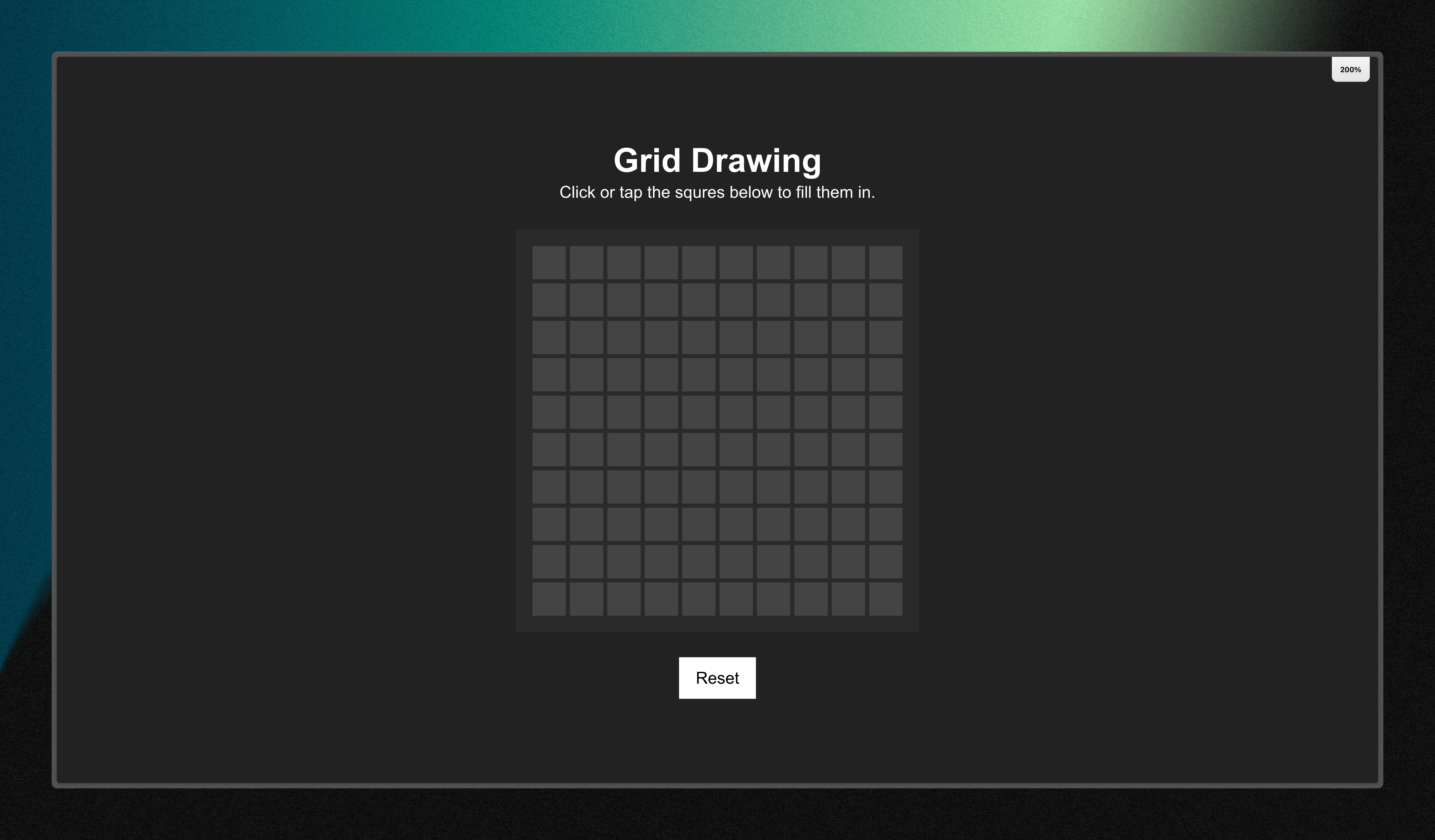 Screenshot of my Grid Drawing project